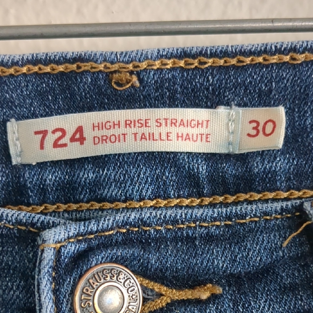 Levis High Rise Straigh Jeans - Picture 4 of 7